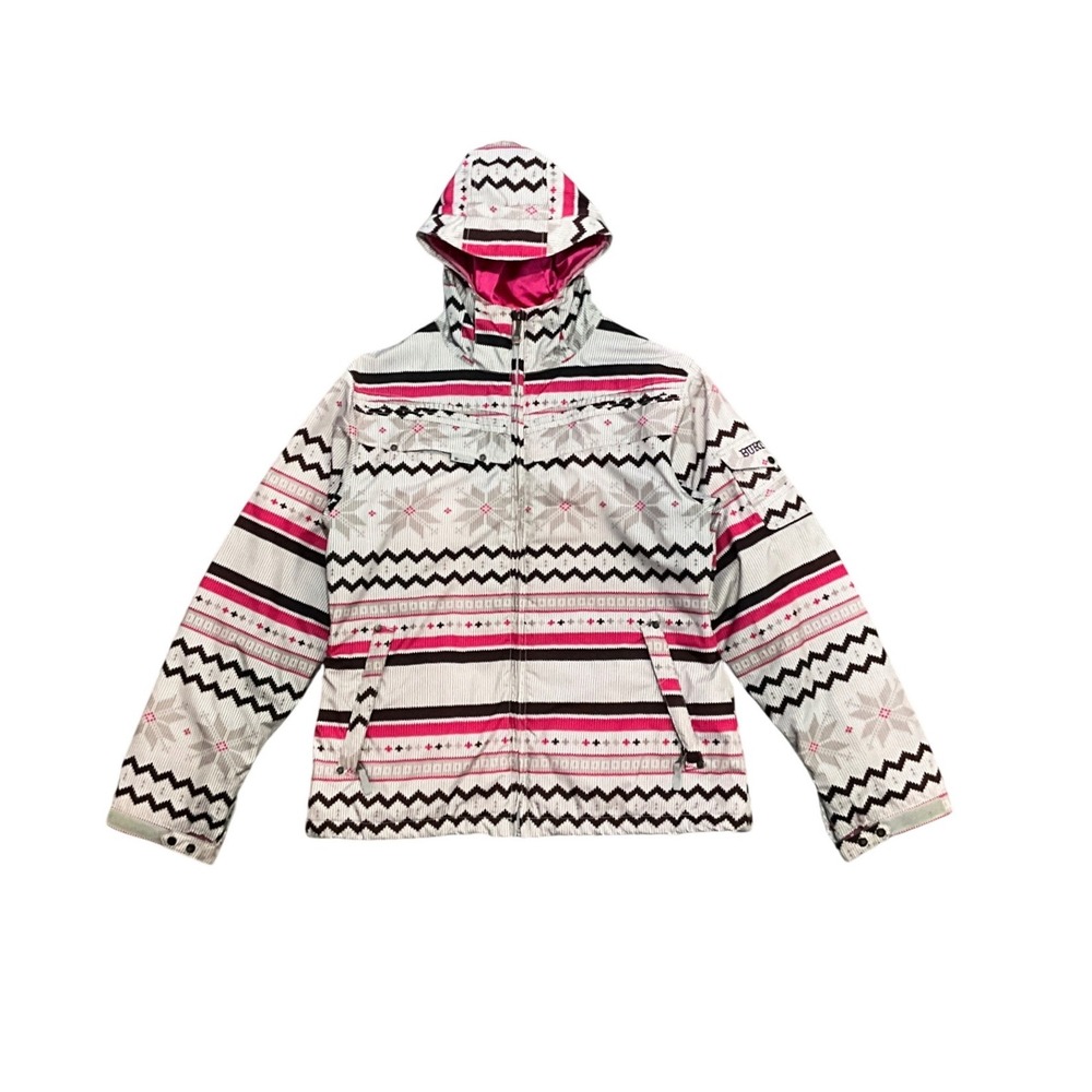 Burton Youth Girls Ski Snowboard Winter Jacket Insulated Hooded Coat Pink Size L